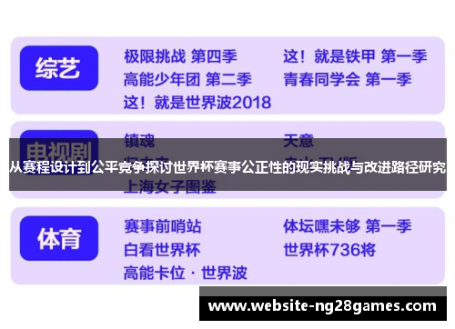 从赛程设计到公平竞争探讨世界杯赛事公正性的现实挑战与改进路径研究
